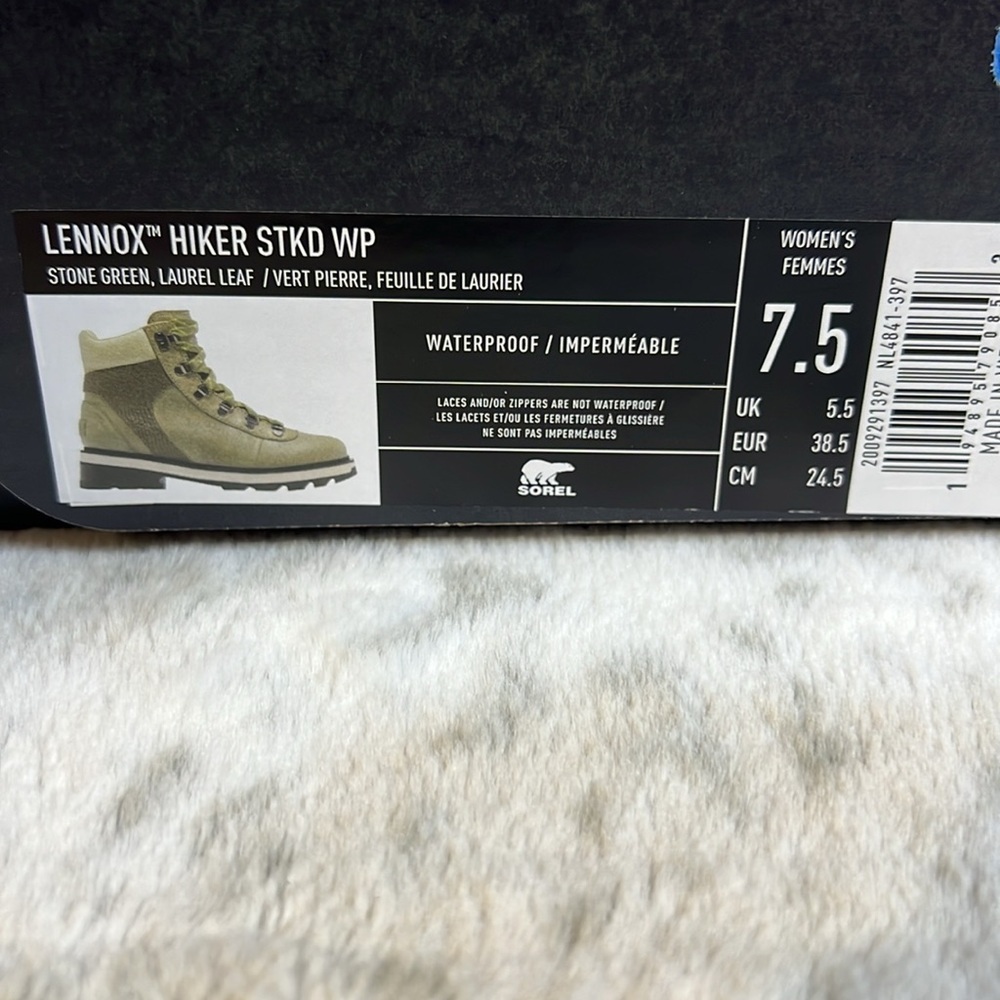 NIB Sorel Lennox Waterproof Hiking Boot Women’s - Picture 15 of 16